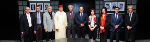 محمد الأعرج مع مسؤولي الفيدرالية المغربية للناشرين