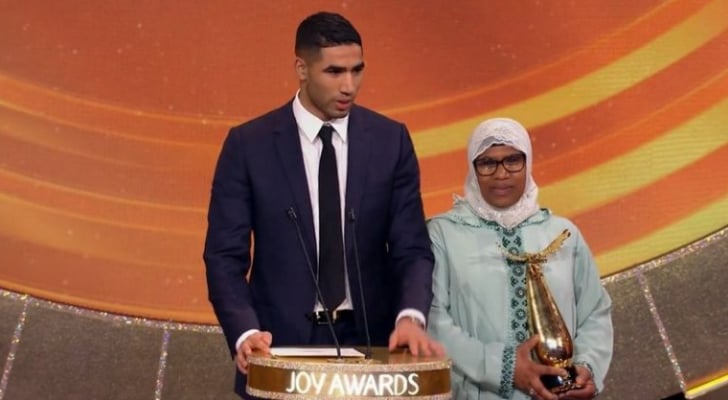 تتويج أشرف حكيمي بجائزة أفضل رياضي عربي ‎